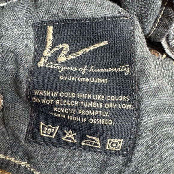 Citizens Of Humanity Double fly pant crops jeans raw hem traveler #072 stretch - Picture 9 of 16